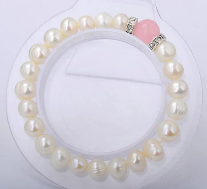 Pearl Pink Jade Gemstone Bracelet Bangle