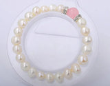 Pearl Pink Jade Gemstone Bracelet Bangle