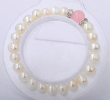 Pearl Pink Jade Gemstone Bracelet Bangle