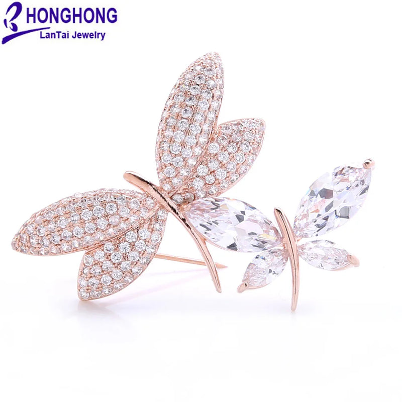 Lady's Lovely Dragonfly Brooch with Zircon High Accessories