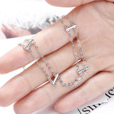 925 Silver Double Layer Geometric Sticks Bracelet