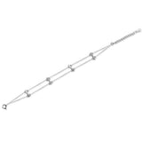 925 Silver Multi-Rows Geometric Sticks Bar Chain Bracelet