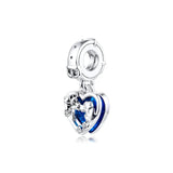 Lady & the Tramp Heart Dangle Charms for Bracelets - Sterling Silver 925