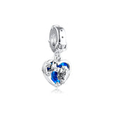 Lady & the Tramp Heart Dangle Charms for Bracelets - Sterling Silver 925