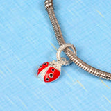 Ladybug 925 Silver Beads Sterling Silver Dangle Pendant Charms