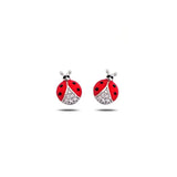Ladybug 925 Sterling Silver Kids Earrings