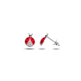 Ladybug 925 Sterling Silver Kids Earrings