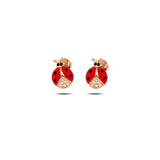 Ladybug 925 Sterling Silver Kids Earrings
