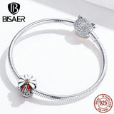 925 Sterling Silver Ladybug & Daisy Flower Beads Charms for DIY Bracelets