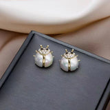 Ladybug Lucky Earrings S925 Silver Needle Jewelry