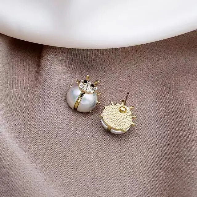 Ladybug Lucky Earrings S925 Silver Needle Jewelry