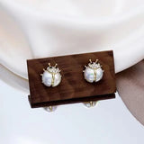 Ladybug Lucky Earrings S925 Silver Needle Jewelry