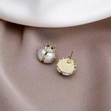 Ladybug Lucky Earrings S925 Silver Needle Jewelry
