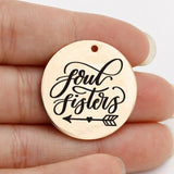 Ladyfun Stainless Steel Soul Sisters Charm for Jewelry Making