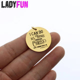 Ladyfun Customizable CHRIST Pendant Charms - Stainless Steel