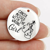 Cancer Awareness Pendant - Customizable Stainless Steel Charm