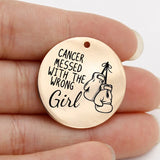 Cancer Awareness Pendant - Customizable Stainless Steel Charm