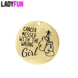 Cancer Awareness Pendant - Customizable Stainless Steel Charm