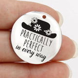 Ladyfun Stainless Steel Mary Poppins Pendant - Practically Perfect Every Way