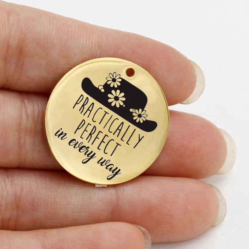 Ladyfun Stainless Steel Mary Poppins Pendant - Practically Perfect Every Way