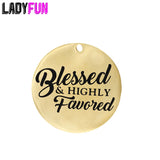 Ladyfun Christians Charms Blessed & Favored Charm Pendant 25mm