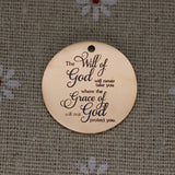 Ladyfun God Grace Pendant Charm The Will of God Quote Charms