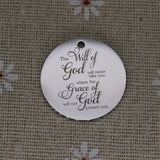 Ladyfun God Grace Pendant Charm The Will of God Quote Charms