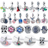925 Silver Prata Pendant Amulet Charm Fits Bracelet DIY Jewelry Gift