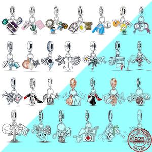 925 Sterling Silver Prata Pendant Three-Piece Set Jewelry Bracelet & Pendant