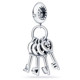925 Sterling Silver Prata Pendant Three-Piece Set Jewelry Bracelet & Pendant