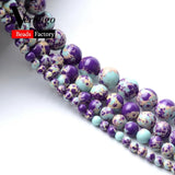 Purple Sediment Jasper Round Spacer Beads 4-10mm 15''