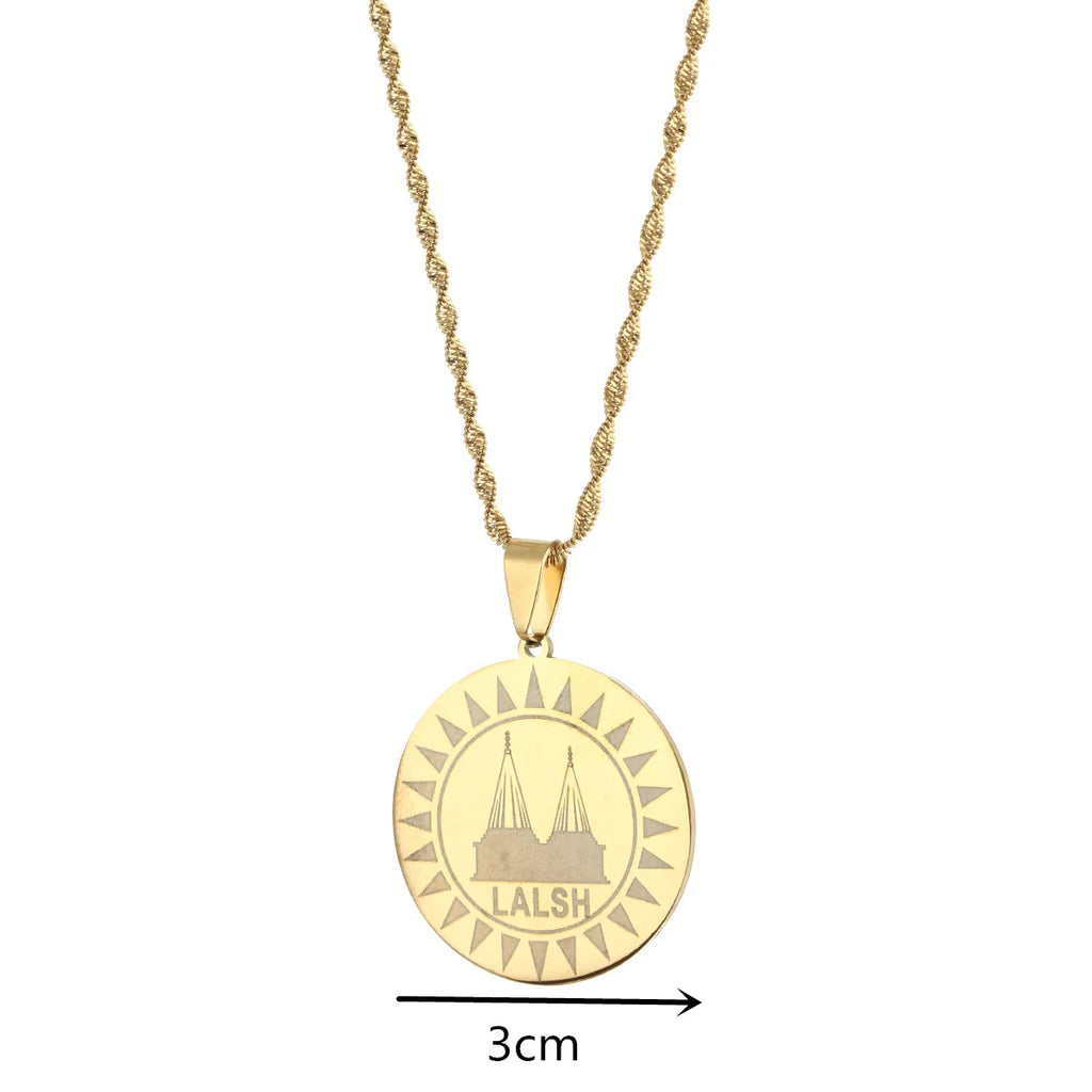 Lalish Pendant Chain Necklace Yezidi Faith Pilgrimage Jewelry