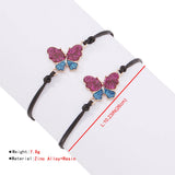 Butterfly Pattern Bracelet Resin Rope Adjustable Jewelry B1283