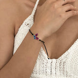 Butterfly Pattern Bracelet Resin Rope Adjustable Jewelry B1283