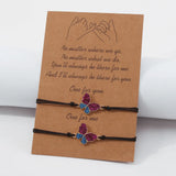 Butterfly Pattern Bracelet Resin Rope Adjustable Jewelry B1283