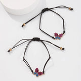 Butterfly Pattern Bracelet Resin Rope Adjustable Jewelry B1283