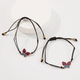 Butterfly Pattern Bracelet Resin Rope Adjustable Jewelry B1283