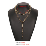 Bohemian Double Chain Choker Necklace for Women
