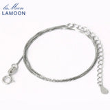 Lamoon 40+5cm 925 Sterling Silver Box Chain Necklace for Men and Woman