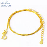 Lamoon 40+5cm 925 Sterling Silver Box Chain Necklace for Men and Woman