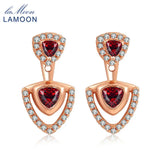 Red Garnet 925 Silver Drop Earrings