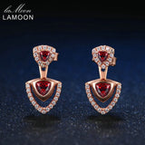Red Garnet 925 Silver Drop Earrings