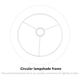 Lampshade Frame Holder Wire Drum Light Rings Silver Harp Spider DIY