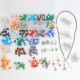 Mushroom Beads Craft Kit with Metal Pendant Jewelry Finding