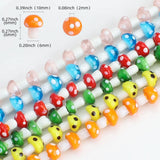 Mushroom Beads Craft Kit with Metal Pendant Jewelry Finding