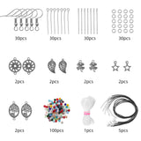 Mushroom Beads Craft Kit with Metal Pendant Jewelry Finding