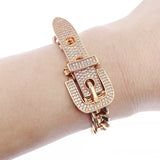 Zirconium Micro Inlaid Lock Bracelet Unisex Jewelry