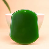 Green Jade Pendant Necklace Chinese Jewelry Natural Jadeite Carved Charm Amulet