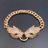 Lanruisha Leopard Chain Bracelet with Zirconium Inlay
