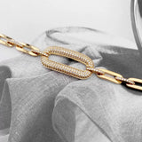 Lanruisha Copper Chain Zircon Geometric Square Bracelet
